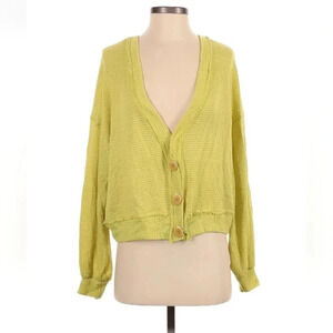 Moon River Waffle Button Up Cardigan